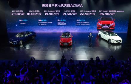 17.98万元-26.98万元 东风日产第七代天籁ALTIMA上市