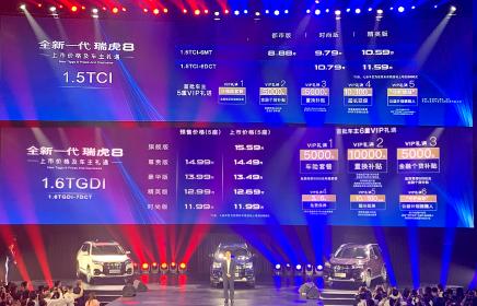 奇瑞瑞虎8售8.88-15.59万 10万自主SUV战激烈 哈弗H6害怕了么？