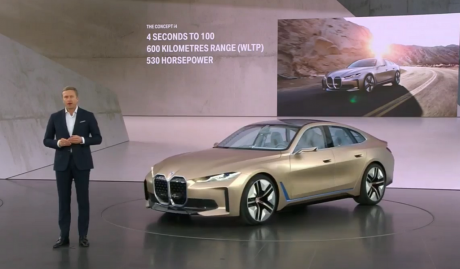 WLTP续航600公里 慕尼黑生产 全新宝马i4概念车全球首发