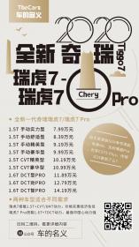 全新奇瑞瑞虎7/瑞虎7RO上市 售价7.99-14.19万元 下攻哈弗H6 上打长安CS75 Plus