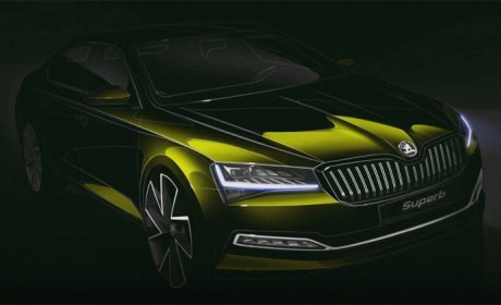2020 款斯柯达Superb预览图放出 将为斯柯达首款插电混动车型