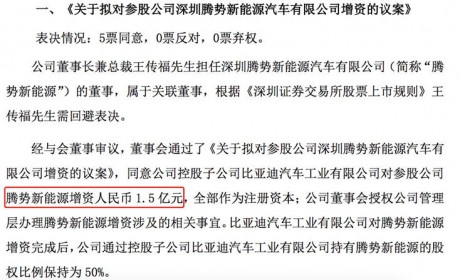 三年亏损26亿的腾势没有被抛弃！戴姆勒比亚迪再“输血”3亿