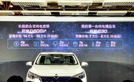 预售价格7万元/14万元起 启辰e30和启辰D60 EV开启预售