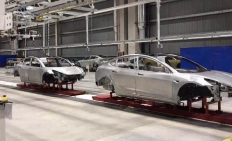 首辆Model 3白车身已下线 传特斯拉上海工厂将于10月14日开工
