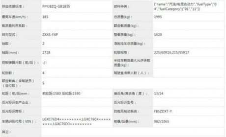 比亚迪秦PLUS申报信息曝光：综合油耗低至0.7升/100公里