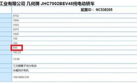几何A新车型曝光 NEDC续航提升至600公里