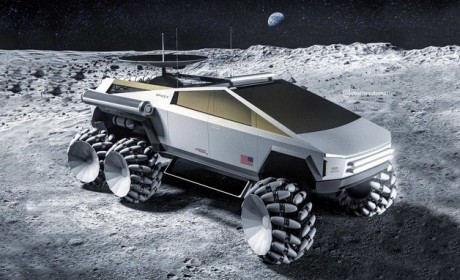 特斯拉皮卡化身6x6月球车 科幻外形毫无违和感