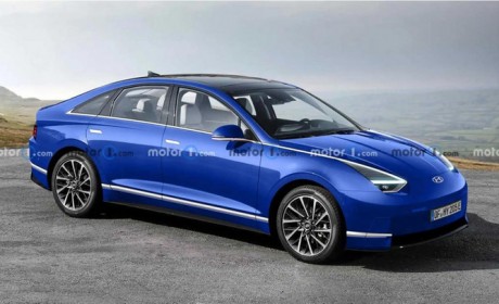 现代IONIQ 6渲染效果图曝光 WLTP续航最大约550km/2022年推出