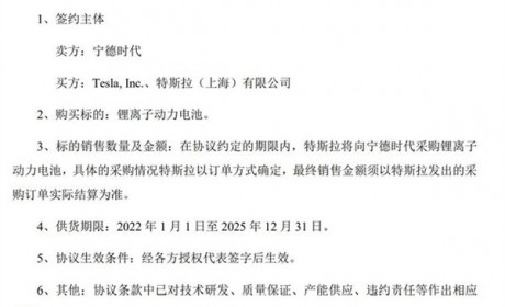 特斯拉将宁德时代送上了“C位”