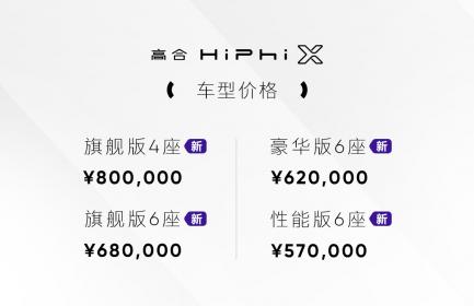 高合汽车发布1000公里电池包升能服务 HiPhi X四车型开启预订
