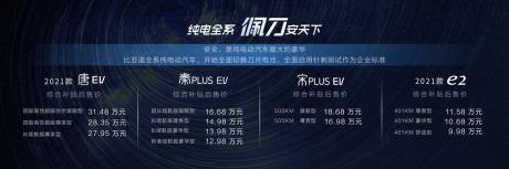 四车齐发 比亚迪宣布纯电全系搭载刀片电池