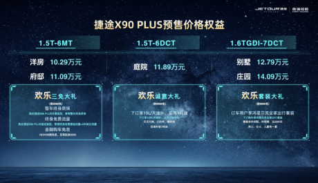 捷途X90 PLUS成都车展开启预售 预售价10.29万-14.09万元