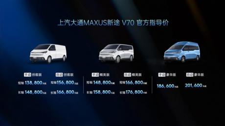 上汽大通MAXUS新途V70正式上市 创客版售价13.88万元起