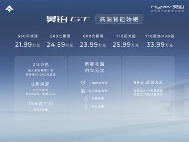 中国第2000万辆新能源车下线 昊铂GT售价21.99万元起 上市即交付