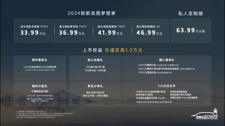 2024款新岚图梦想家上市 33.99万元起售 综合续航达1231km