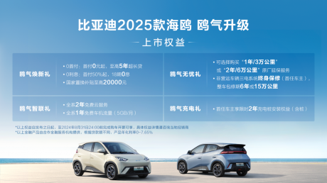 比亚迪2025款海鸥正式上市 售价6.98万-8.58万元