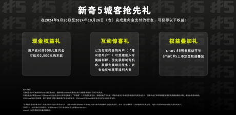 smart大五座SUV精灵#5国内开启预售 价格24.5万元起