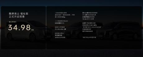 年轻家庭的MPV 魏牌高山7预售价28.98万元
