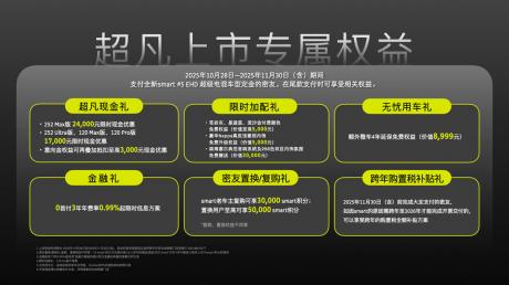 全新smart #5 EHD超级电混上市 限时到手价16.99万元起