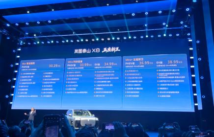 岚图泰山X8正式开启预售 价格区间30.29万-38.99万元