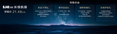 2026北京车展：北京越野BJ40增程长续航版预售价21.48万元