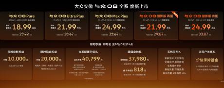 大众安徽与众08猎影版正式上市 限时权益价21.99万-24.99万元